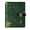 Green Stars, variant on DIY Ice Fox Printed Microfiber Leather Notebook 9.2x6.7" Refillable Binder Journal with Pen Loop&Pockets 100 Sheets
