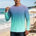 thumbnail image 4 of Long Sleeve Shirt Men Beach Summer Athletic Quick Dry Sun Protection Fishing Outdoor Hiking UPF 50 Running T-Shirt, M, 4 of 6