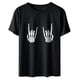 thumbnail image 4 of Tops Para Mujer Blusa Casual Elegante Camisas Para Hombre Retro Mueca Estampado Suelto de Manga Corta Jersey Camiseta de Fondo Odeerbi ODB170278, 4 of 6