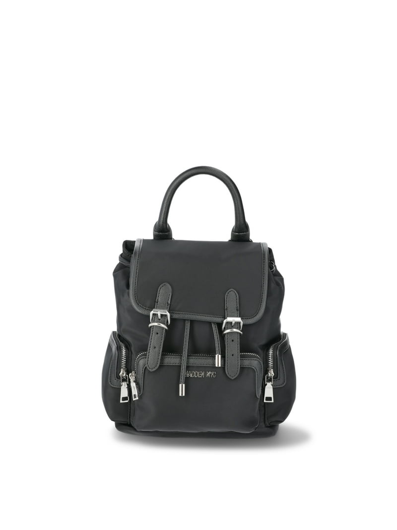 STEVE MADDEN DOUBLE BUCKLE FLAP BACKPACK Blue Madden NYC Double Flap Backpack. Preowned | eBay main image 2