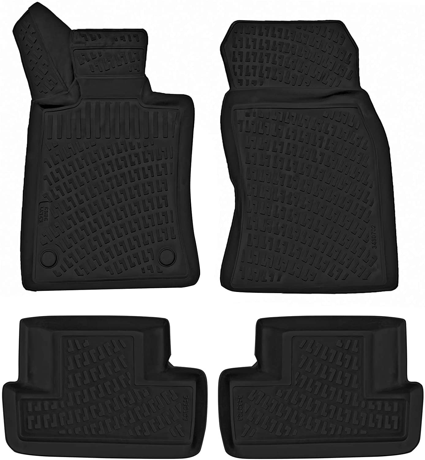 Crocliner All Weather Rubber Floor Mats for MINI Countryman 20112016