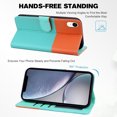 thumbnail image 3 of Compatible avec iPhone XR Étui Portefeuille Motif Animaux Mignons avec Fentes pour Cartes Couverture Rabattable, 3 of 5