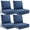 Blue, variant on Jentlehouse Outdoor Deep Seat Cushion 24" X 24" X 6" for Patio Furniture,Outdoor Chair Cushions Water & Fade Resistant Patio Furniture Cushions for Wicker Chair, Sofa, Couch, Peacock Green (Set of 4)