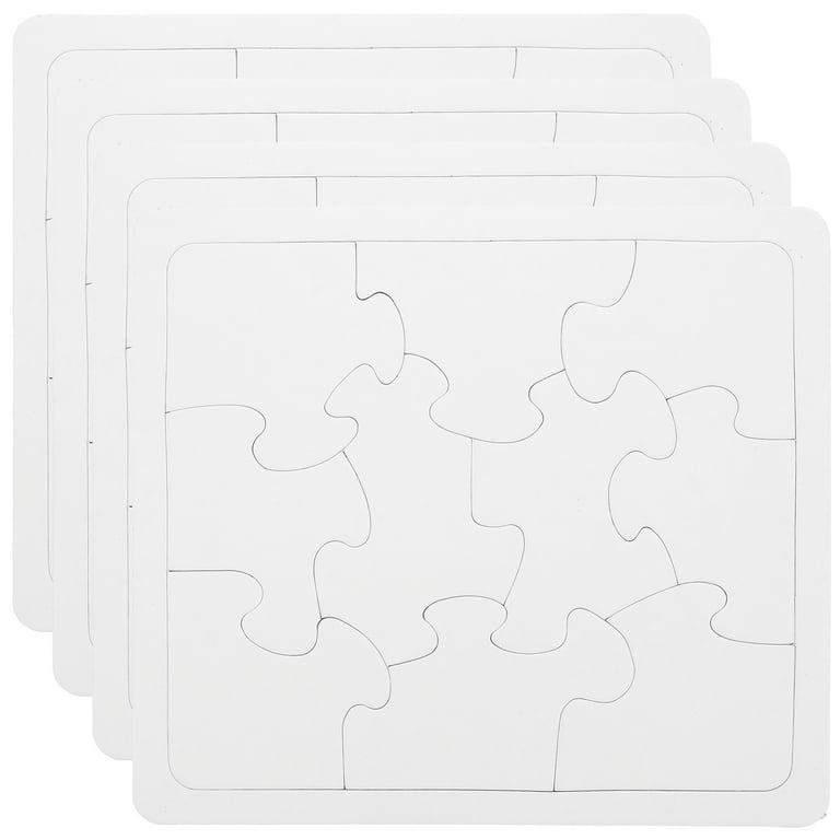 4pcs Blank Puzzles Paper Draw on Puzzle Wedding Favor DIY Custom Puzzle, Size: 18.50