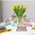 thumbnail image 5 of Gift Boutique Easter Wooden Table Decorations Set of 3 – Spring Centerpiece Blocks, Bunny & Egg Hunt Tiered Tray Decor, Pastel Tabletop Signs, 5 of 6