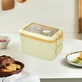 thumbnail image 4 of Border Student Bento Box Children Sealed Fruit Box Salad Box Work Microwave Lunch Box Chopsticks Dip Container Cute Kids Bento Lunch Box, 4 of 6