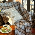 thumbnail image 3 of Desert Rose Cotton Embroidered Square Decorative Pillow in Beige, 3 of 9