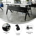 thumbnail image 3 of Emma + Oliver Heavy-Duty Flip Top Training Table with Nesting Design, Privacy Panel, Y-Legs, 1" White Tabletop, Black Metal Frame - 60" x 24", 3 of 13