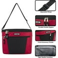 thumbnail image 2 of Fridge Pak, 12 Can Large Capacity Unisex Insulated Lunch Box Cooler Bag - Red/Black, 2 of 6