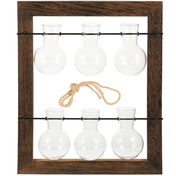 1 Set Wall Hanging Glass Planter Double-Layer Plant Terrarium Propagation Station