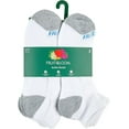 thumbnail image 4 of Fruit of the Loom Ankle Socks for Men - 8 Pairs - Arch Support, Cushioned, Athletic Quarter Socks - Mens Socks Size 6-12, 4 of 4