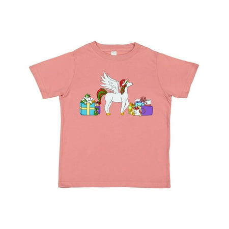 

Inktastic Christmas Unicorn with Gifts and Santa Hat Gift Toddler Boy or Toddler Girl T-Shirt