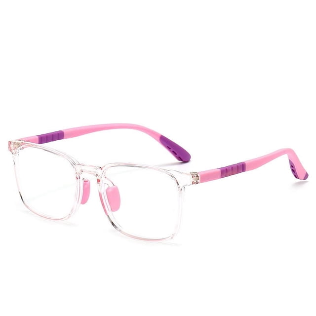 Espejo infantil anti luz azul estilo luz plana Gafas cuadradas suaves TR90 espejo cruzado 5288