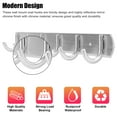 thumbnail image 6 of Wall Mounted Coat Rack Hook, Heavy Duty Stainless Steel Hook Rack Rail with 6 Hooks, Towel Coat Hanger Wall Mount for Hanging Purse Clothes Jacket Backpack Entryway, 6 of 8