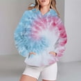thumbnail image 2 of Bovemsi Sweatshirt for Women Tie Dye Printed Autumn And Winter Warm Hooded Sportswear Comfort Hoodie, 2 of 4