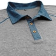 thumbnail image 7 of Krdevn Men's Spring Short Sleeved Lapel T Shirt Casual Versatile Short Sleeved Bottoming Shirt,3XL, 7 of 7