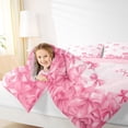 thumbnail image 4 of Feelyou Pink Princess Bowknot Full Size Comforter Sets, Dreamy Cartoon Bedding Sets, 3pcs, 4 of 8