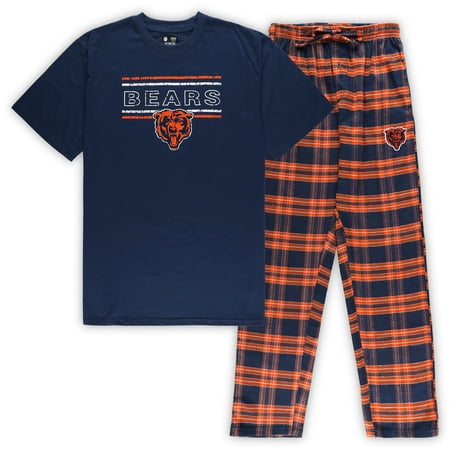 

Men s Concepts Sport Navy/Orange Chicago Bears Big & Tall Flannel Sleep Set