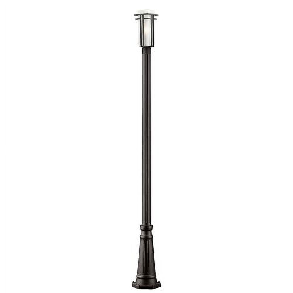1 Light Outdoor Post Mount Lantern In Art Deco Style 10 Inches Wide By 111 Inches High Z-Lite 549Phmr-519P-Bk