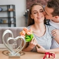 thumbnail image 6 of SeekLGT Marriage Takes Three Entwined Hearts Cross Resin Figurine 8 Inch Christian Couple Wedding Gift Valentine Anniversary Tabletop Decor, 6 of 9