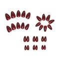 thumbnail image 6 of Press On Nails 4 Boxes 96 Pcs Glossy Burgundy Red Almond Fake Nails, Reusable Acrylic False Nails with Jelly Glue, Long Stiletto Manicure Set for Women Party & Daily Wear, 6 of 7