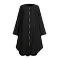 thumbnail image 5 of Elegant Women's Long Sleeve Button Down Abaya Casual Dress Dubai Fashion, 5 of 5
