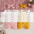 thumbnail image 3 of KPOPLK Newborn Baby Girl Clothes Summer Short Sleeve Ribbed Bubble Romper Bow Print Jumpsuit Infant Outfit 0 3 6 9 12 18 Months(0-3 Months,Pink), 3 of 9