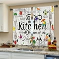 thumbnail image 4 of Floral Kitchen Curtains Small Wildflower Cafe Curtains Green Leaves Plant Botanical Rod Pocket Farmhouse Sage Herb Living Room Bedroom Window Drape Treatment Fabric 2 Panels 28 x 40 Inch, 4 of 6