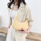 thumbnail image 5 of Jumpingount Bolso de hombro de nailon para mujer, estuche de viaje informal con cremallera, bolsos cruzados de Color sólido, bolsos de moda Bolsas de mensajero y de hombro Amarillo, 5 of 6