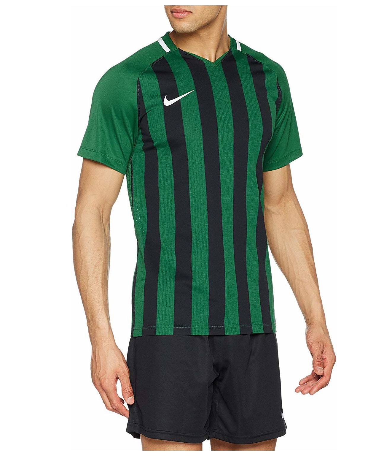 colateral beneficioso curva Nike Men's Jersey Striped Division III Soccer Jersey Shirt (Green/Black,  Medium) - Walmart.com