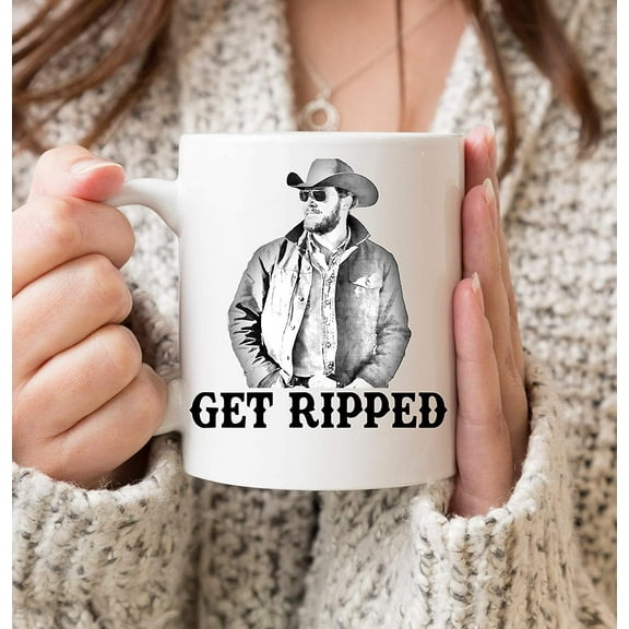 Getting Rippeds Funny Coffee Mugs, Novelty Gift for Friend, Cute Coffee Cup Yellowstone Gifts 11oz