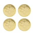 thumbnail image 5 of Juego de 4 monedas conmemorativas de aleación de Zinc, colección de regalo de monedas conmemorativas de unidad para plazas de tienda, 5 of 5