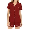 thumbnail image 5 of yievot Womens Pajama Sets Modal Cotton Short 2Pcs Lounge Sets Button Down Pjs Sleepwear Loungewear, 5 of 5