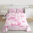 thumbnail image 2 of Castle Fairy Personalized Initial S Queen Comforter Set,Ribbon Bow Bedding Comforter Set, 2 of 8