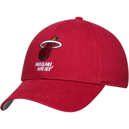 - Men's Red Miami Heat Mass Basic Adjustable Hat - OSFA