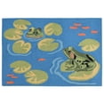 thumbnail image 1 of Liora Manne Frontporch Frogs Indoor/Outdoor Rug Green 24"X36", 1 of 2