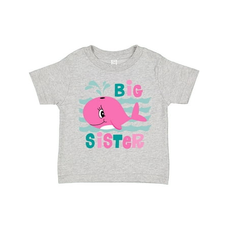 

Inktastic Whale Big Sister Gift Toddler Toddler Girl T-Shirt