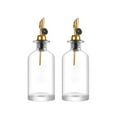 thumbnail image 3 of Glass Oil Bottle Olive Oil Dispenser Bottles Kitchen Gadget Sauce Sauce Holder Dispenser Olive Oil Bottles for BBQ Outdoor Roasting Indoor gold 350ml, 3 of 8