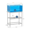 thumbnail image 5 of 5-10 Gallon Fish Tank Stand, Aquarium Stand with 2-Tier Storage Shelves, Heavy-Duty Reptile Terrarium Stand Table for 10 Gallon Standard Model, 21.2" L x 11.8" W x 29.3" H, 5 of 7