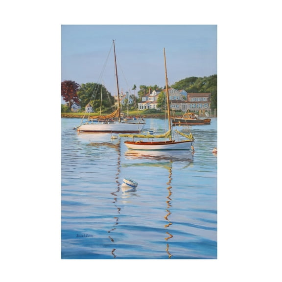 Canvas Wall Art - Bruce Dumas 'Peaceful Cove' Wall Art for Living Room, Bedroom, or Office Décor by Trademark Fine Art - 12 x 19 Inches