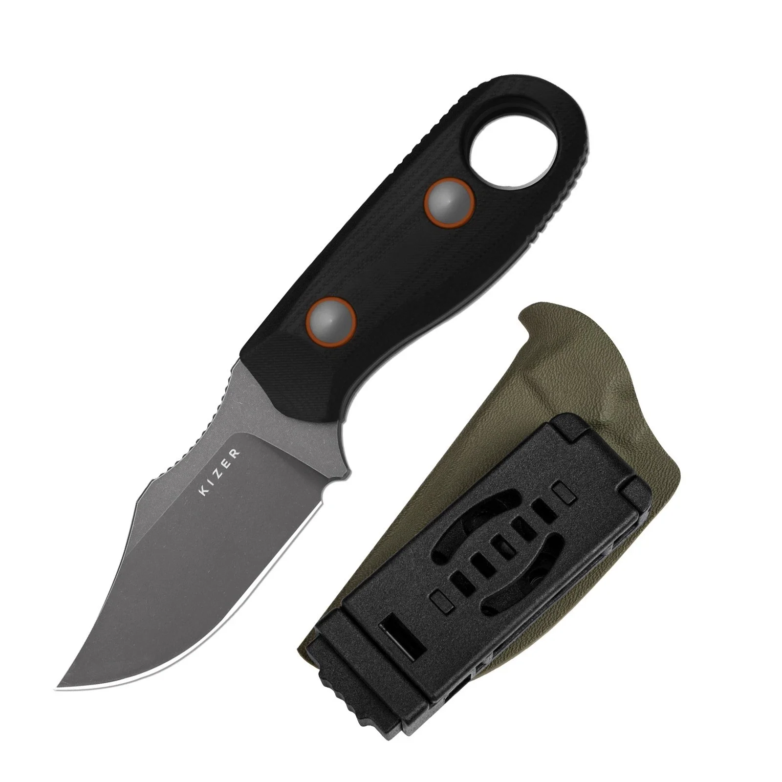 Kizer Beaver 2 Fixed Blade Pocket Knife D2 Blade G10 Handle With Sheath 1078A3