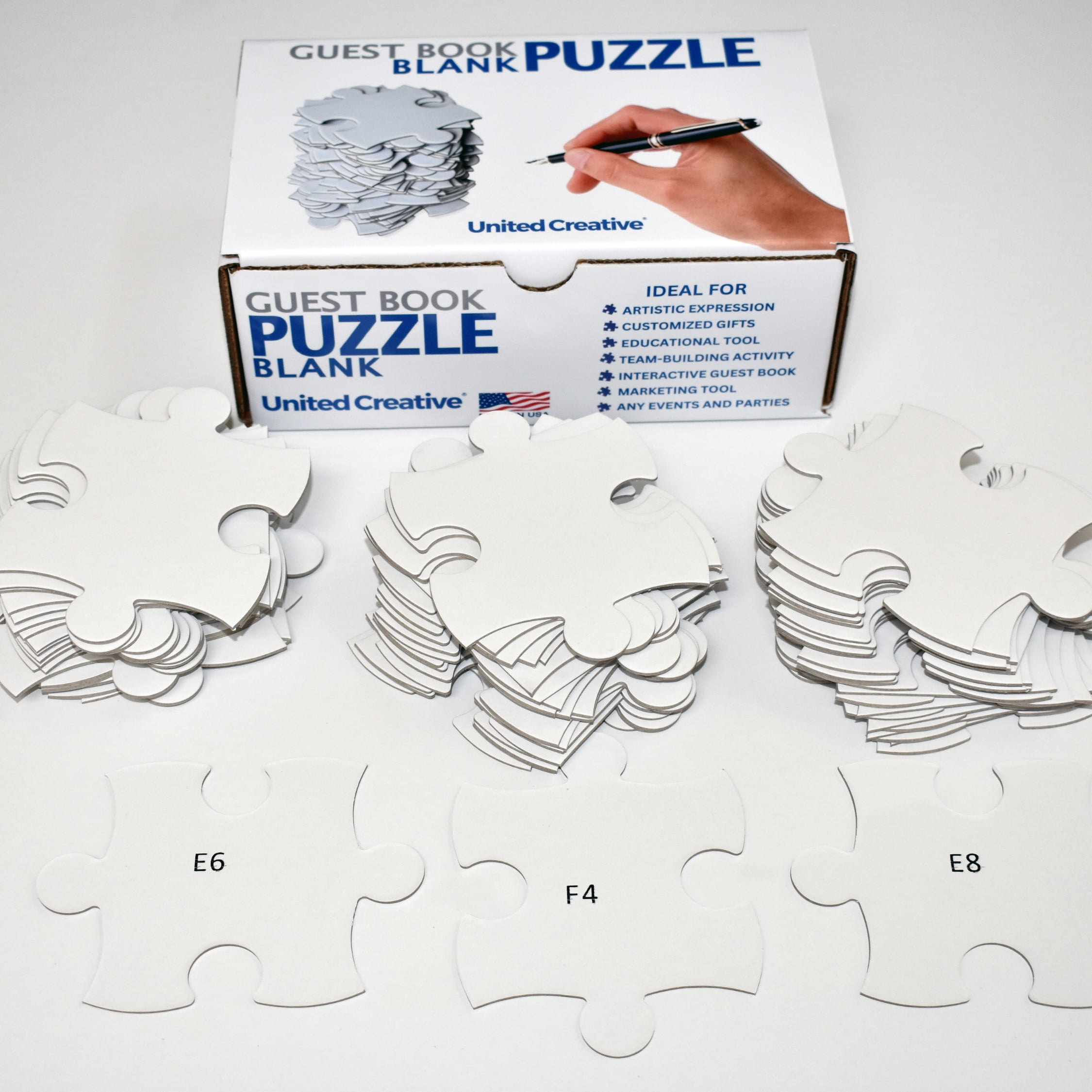 Extra Large Blank Puzzle 47x33 inches, 140 Pieces for DIY Painting, Art and Craft Projects, Wedding Birthday Party and Special Events, Guest Book Alternative