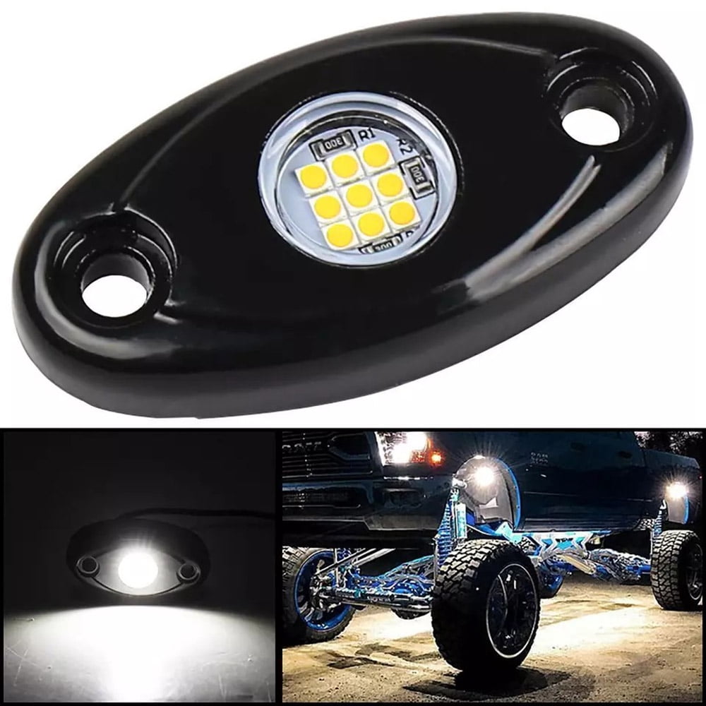 24PCS White LED Rock Light Pods Underbody Glow Kit For Offroad SUV Pickup Truck UTV Jeep, Waterproof 12V-24V Wheel Well & Chassis Lighting