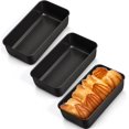 thumbnail image 1 of 3 Pack Nonstick Loaf Bread Pan, 9x5 Inch Baking loaf Tin, Stainless Steel Meatloaf Pan Tin for Baking Banana Sandwich Bread, Dishwasher Safe, 1 of 7
