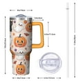 thumbnail image 2 of Halloween Tumbler 40 oz with Handle and Straw Skeleton Ghost Travel Cup Halloween Birthday Gifts Insulated Mug, 2 of 5