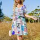 thumbnail image 4 of Vestido de manga corta estilo pop art para bodas, fiestas, verano, coreano, mujer., 4 of 7