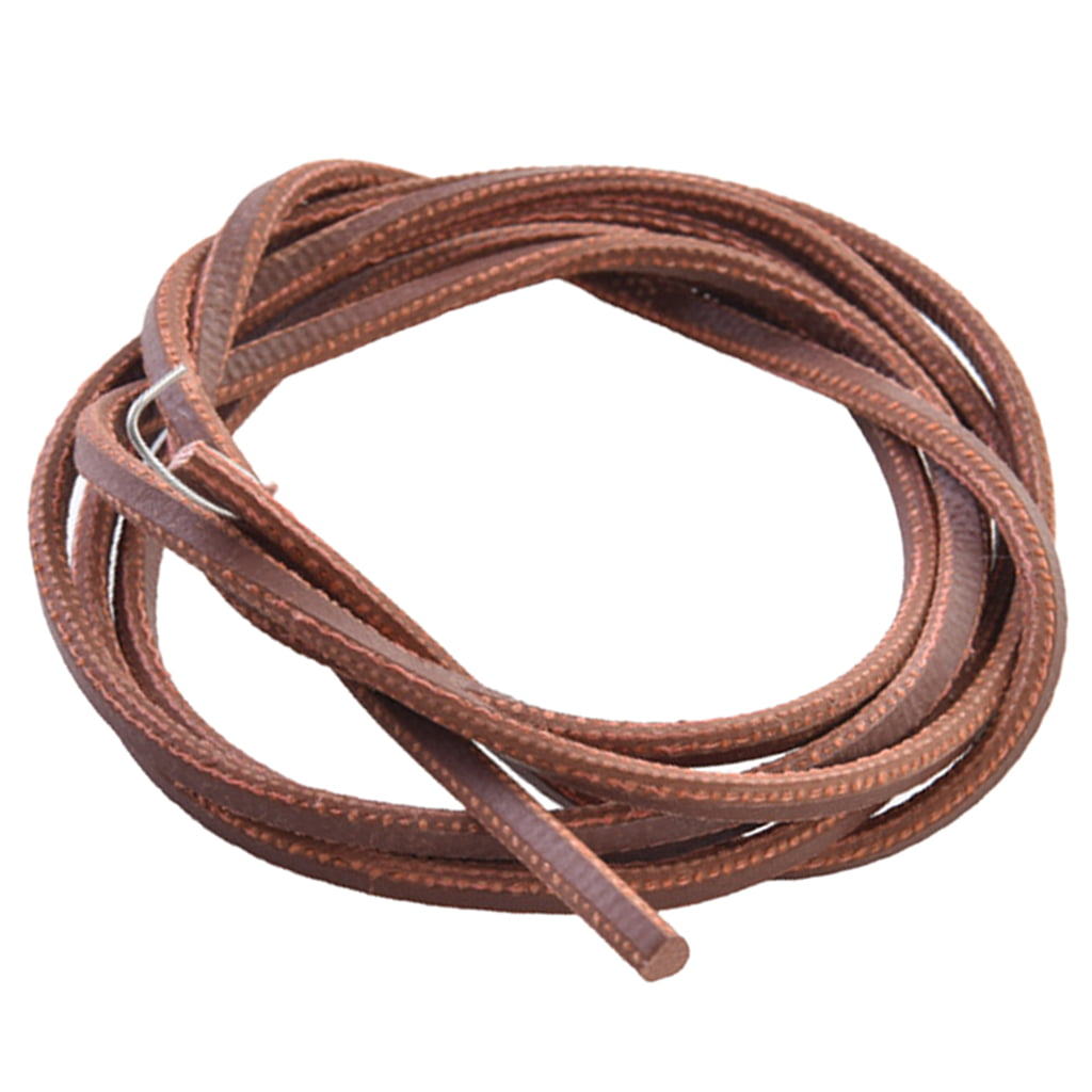 68 Inch Brown Softer Leather Treadle Belt For Singer Sewing Machine With Metal H 