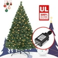 thumbnail image 4 of Gymax Pre-lit 4.5Ft Christmas Tree Hinged Artificial PVC with LED Light Holiday Decor, 4 of 10