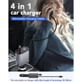 thumbnail image 2 of Cargador de coche EloBeth retráctil 4 en 1 Fast 60 W para iPhone, 2 of 7