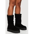 thumbnail image 2 of Women's Faux Fur Lined Round Toe Platform Slouch Boots, 2 of 3
